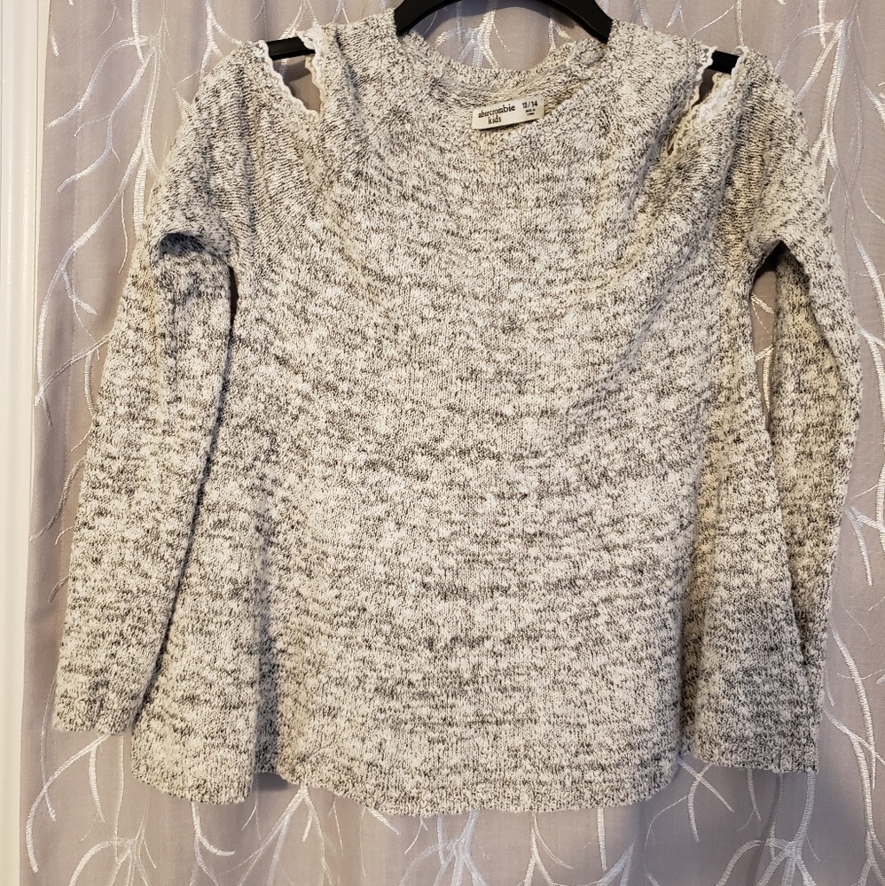 Girls Abercrombie cold shoulder sweater